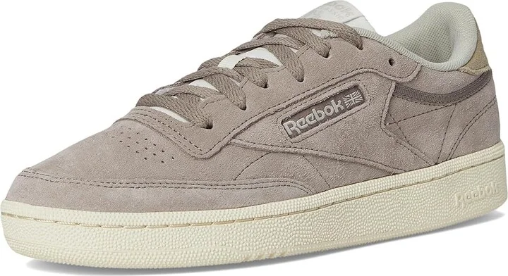Reebok Lifestyle Club C 85 Women's Shoes Gritty Grey/Sport Beige/Breakaway Green : 6 B - Medium, Leather - Image 5