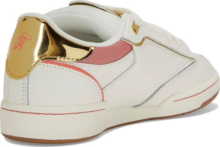 Reebok Lifestyle Club C Bulc Clean Angel Reese Women's Shoes Chalk/Sunset Coral/Chalk : 6.5 B - Medium, Leather/Suede/Synthetic - Image 4