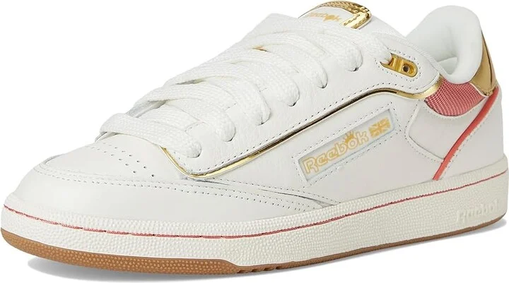 Reebok Lifestyle Club C Bulc Clean Angel Reese Women's Shoes Chalk/Sunset Coral/Chalk : 6.5 B - Medium, Leather/Suede/Synthetic - Image 5