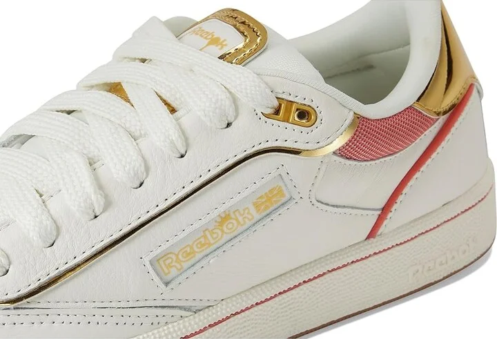 Reebok Lifestyle Club C Bulc Clean Angel Reese Women's Shoes Chalk/Sunset Coral/Chalk : 6.5 B - Medium, Leather/Suede/Synthetic - Image 7