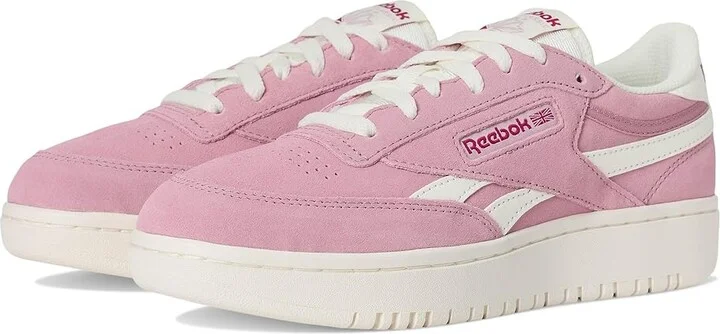 Reebok Lifestyle Club C Double Revenge Women's Shoes Dusty Rose/Chalk/Chalk : 10 B - Medium, Leather