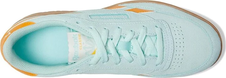Reebok Lifestyle Club C Double Revenge Women's Shoes Glitch Aqua/Electric Amber/Gum : 7 B - Medium, Leather - Image 2