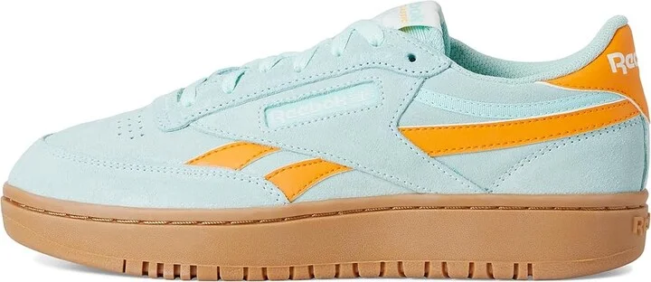 Reebok Lifestyle Club C Double Revenge Women's Shoes Glitch Aqua/Electric Amber/Gum : 7 B - Medium, Leather - Image 6