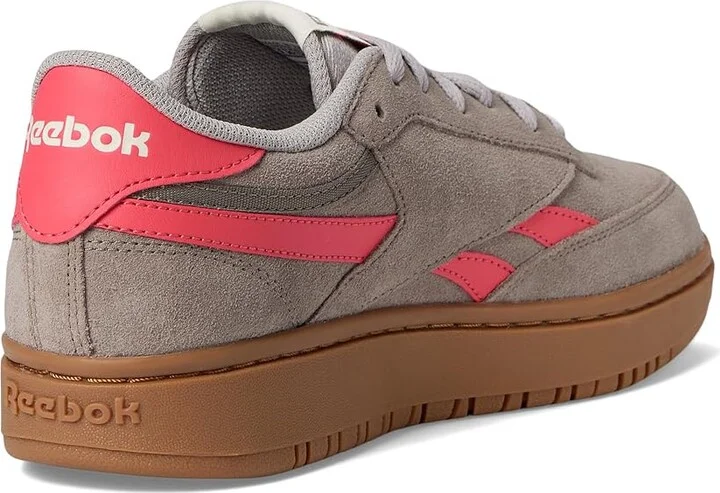 Reebok Lifestyle Club C Double Revenge Women's Shoes Gritty Grey/Sunset Coral/Gum : 10 B - Medium, Leather - Image 4