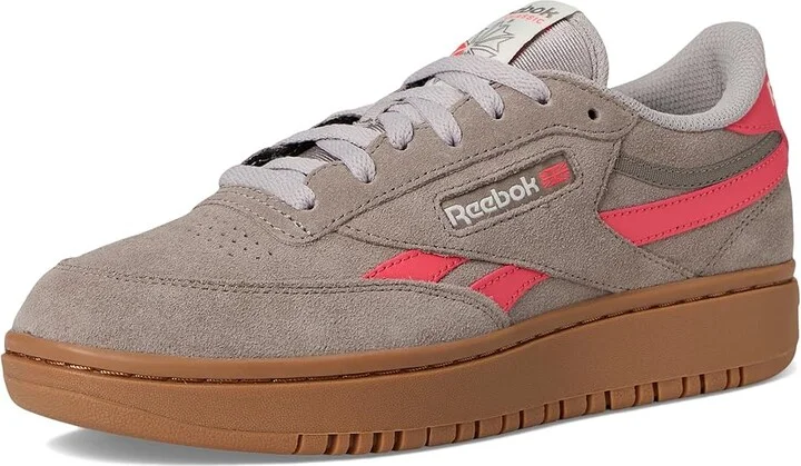 Reebok Lifestyle Club C Double Revenge Women's Shoes Gritty Grey/Sunset Coral/Gum : 10 B - Medium, Leather - Image 5