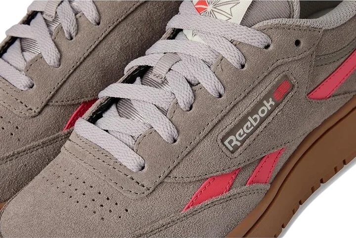 Reebok Lifestyle Club C Double Revenge Women's Shoes Gritty Grey/Sunset Coral/Gum : 10 B - Medium, Leather - Image 7