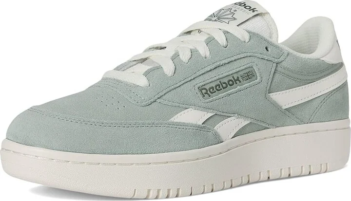 Reebok Lifestyle Club C Double Revenge Women's Shoes Hybrid Green/Chalk/Chalk : 6 B - Medium, Leather - Image 5