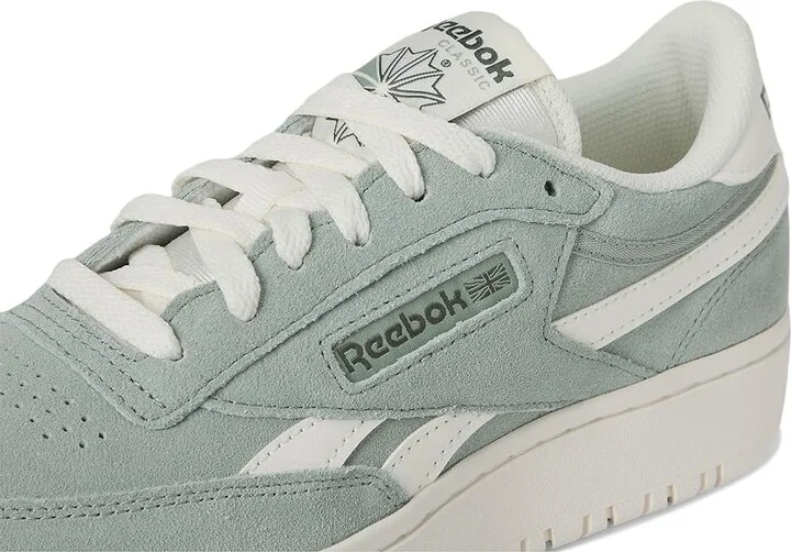 Reebok Lifestyle Club C Double Revenge Women's Shoes Hybrid Green/Chalk/Chalk : 6 B - Medium, Leather - Image 7