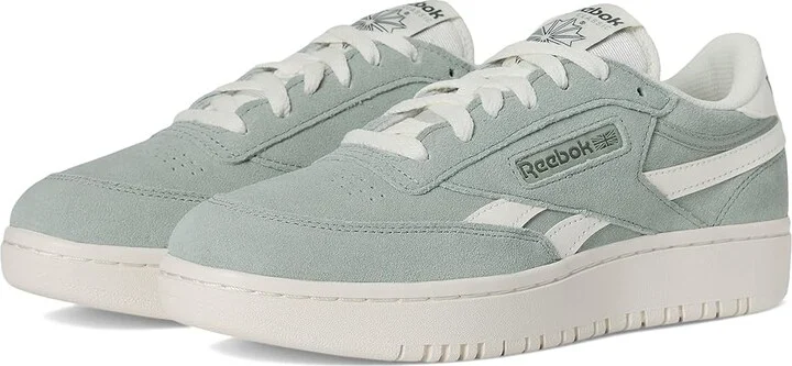 Reebok Lifestyle Club C Double Revenge Women's Shoes Hybrid Green/Chalk/Chalk : 6 B - Medium, Leather