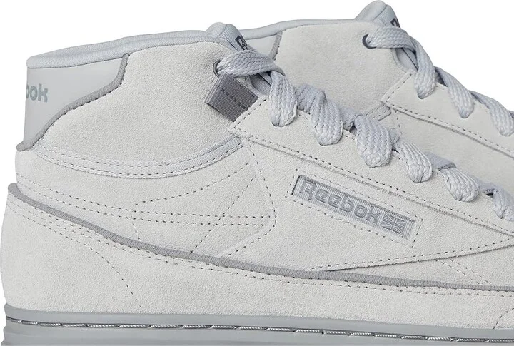 Reebok Lifestyle Club C Geo Mid Women's Shoes Grey/Grey/Grey : 5 B - Medium, Leather - Image 7