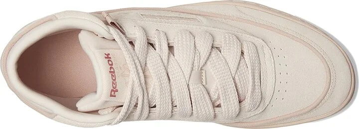 Reebok Lifestyle Club C Geo Mid Women's Shoes Pink Stucco/Pink Stucco/Rose : 5 B - Medium, Leather - Image 2