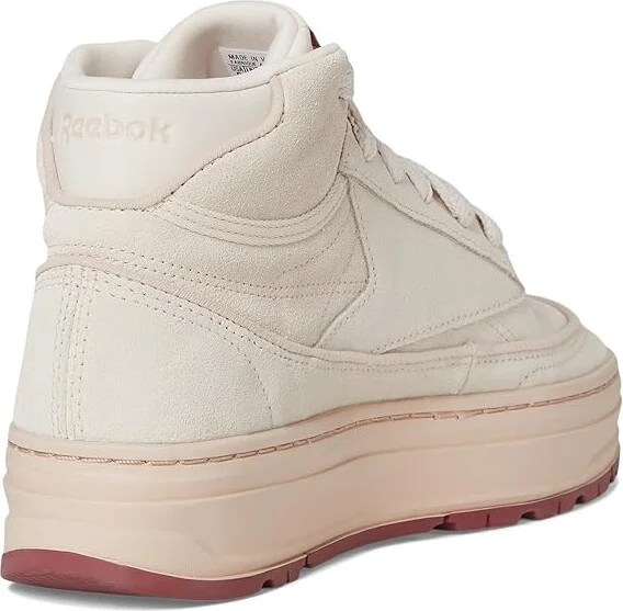 Reebok Lifestyle Club C Geo Mid Women's Shoes Pink Stucco/Pink Stucco/Rose : 5 B - Medium, Leather - Image 4