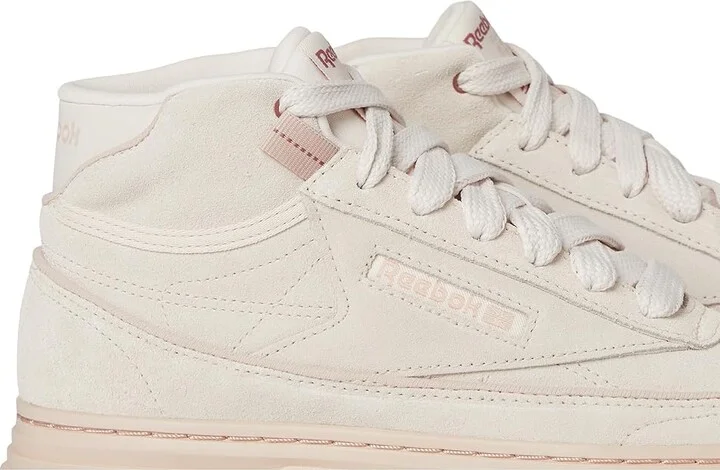 Reebok Lifestyle Club C Geo Mid Women's Shoes Pink Stucco/Pink Stucco/Rose : 5 B - Medium, Leather - Image 7
