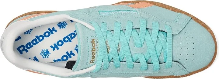 Reebok Lifestyle Club C Grounds UK Shoes AI Aqua/Sunkissed Orange/Gum : Men's 9 - Women's 10.5 Medium, Synthetic - Image 2