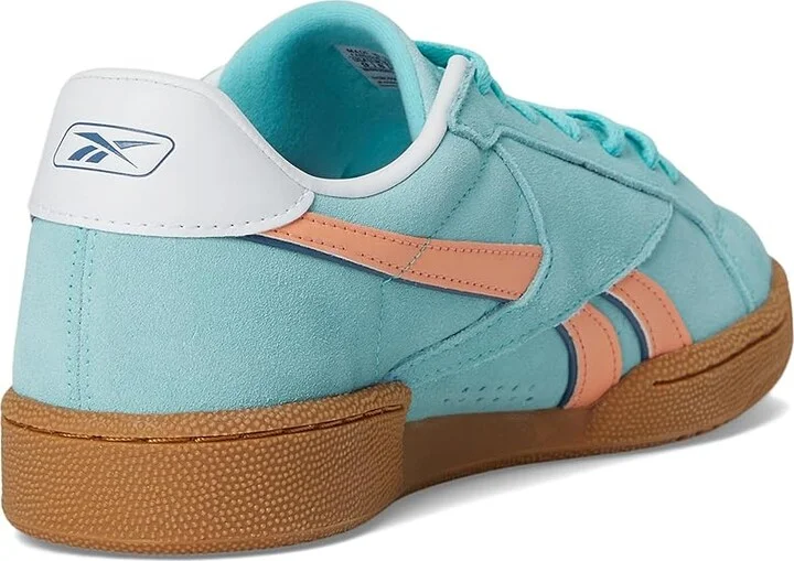 Reebok Lifestyle Club C Grounds UK Shoes AI Aqua/Sunkissed Orange/Gum : Men's 9 - Women's 10.5 Medium, Synthetic - Image 4
