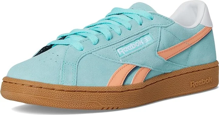 Reebok Lifestyle Club C Grounds UK Shoes AI Aqua/Sunkissed Orange/Gum : Men's 9 - Women's 10.5 Medium, Synthetic - Image 5