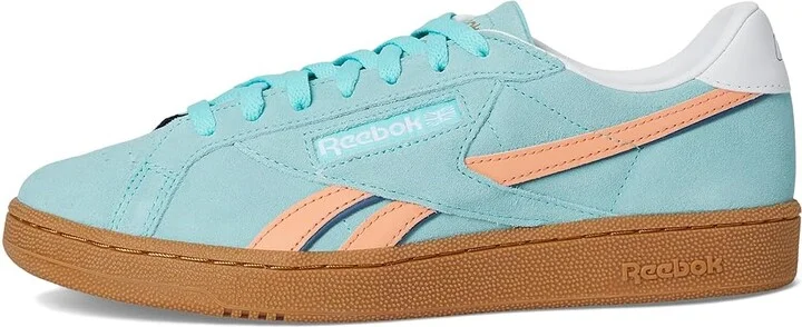 Reebok Lifestyle Club C Grounds UK Shoes AI Aqua/Sunkissed Orange/Gum : Men's 9 - Women's 10.5 Medium, Synthetic - Image 6