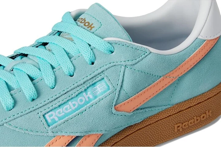 Reebok Lifestyle Club C Grounds UK Shoes AI Aqua/Sunkissed Orange/Gum : Men's 9 - Women's 10.5 Medium, Synthetic - Image 7