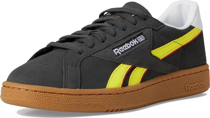 Reebok Lifestyle Club C Grounds UK Shoes Black/Electric Yellow/Gum : Men's 8 - Women's 9.5 Medium, Synthetic - Image 5