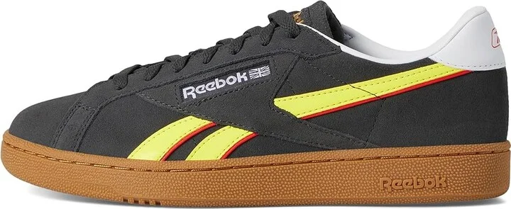 Reebok Lifestyle Club C Grounds UK Shoes Black/Electric Yellow/Gum : Men's 8 - Women's 9.5 Medium, Synthetic - Image 6