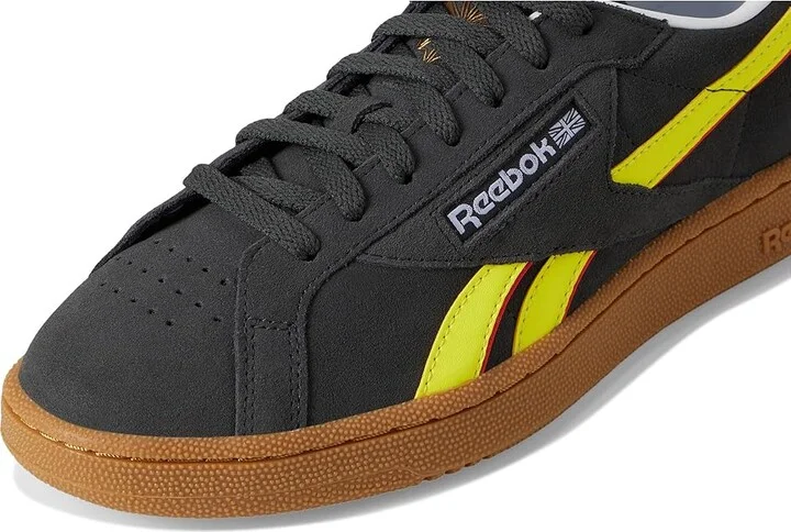 Reebok Lifestyle Club C Grounds UK Shoes Black/Electric Yellow/Gum : Men's 8 - Women's 9.5 Medium, Synthetic - Image 7