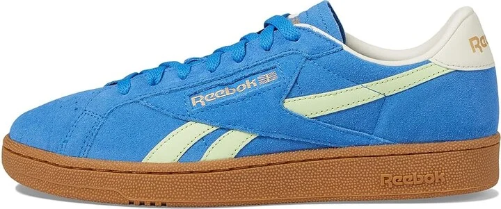 Reebok Lifestyle Club C Grounds UK Shoes Kinetic Blue/Astro Lime/Vintage Chalk : Men's 11 - Women's 12.5 Medium, Synthetic - Image 6
