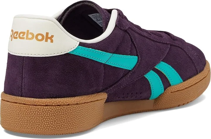 Reebok Lifestyle Club C Grounds UK Shoes Midnight Plum/Unleashed Green/Black : Men's 10 - Women's 11.5 Medium, Synthetic - Image 4
