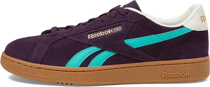 Reebok Lifestyle Club C Grounds UK Shoes Midnight Plum/Unleashed Green/Black : Men's 10 - Women's 11.5 Medium, Synthetic - Image 6