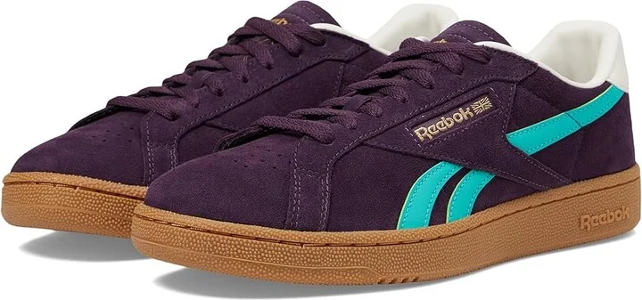 Reebok Lifestyle Club C Grounds UK Shoes Midnight Plum/Unleashed Green/Black : Men's 10 - Women's 11.5 Medium, Synthetic