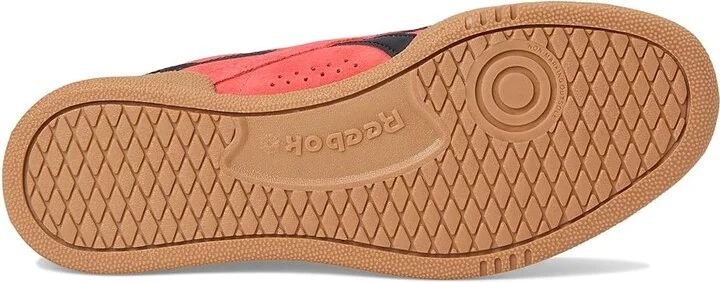 Reebok Lifestyle Club C Grounds UK Shoes Sunset Coral/Black/Gum : Men's 9.5 - Women's 11 Medium, Synthetic - Image 3