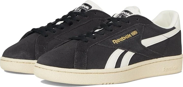 Reebok Lifestyle Club C Grounds UK Shoes Washed Black/Paper White/Chalk : Men's 13 - Women's 14.5 Medium, Synthetic
