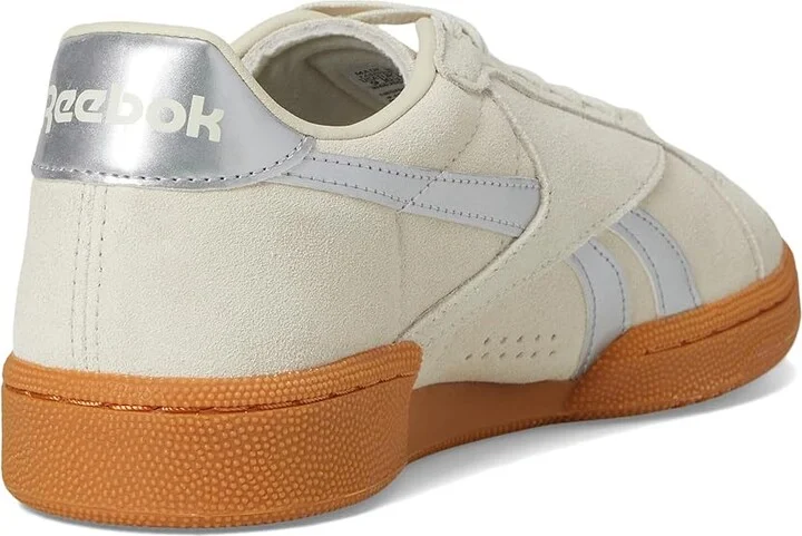 Reebok Lifestyle Club C Grounds UK Women's Shoes Alabaster/Silver Metallic/Gum : 6 B - Medium, Suede - Image 4
