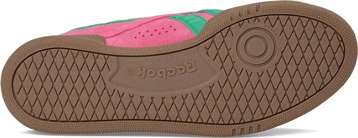 Reebok Lifestyle Club C Grounds UK Women's Shoes Atomicpink/Upgrade Green/Gum : 7 B - Medium, Suede - Image 3