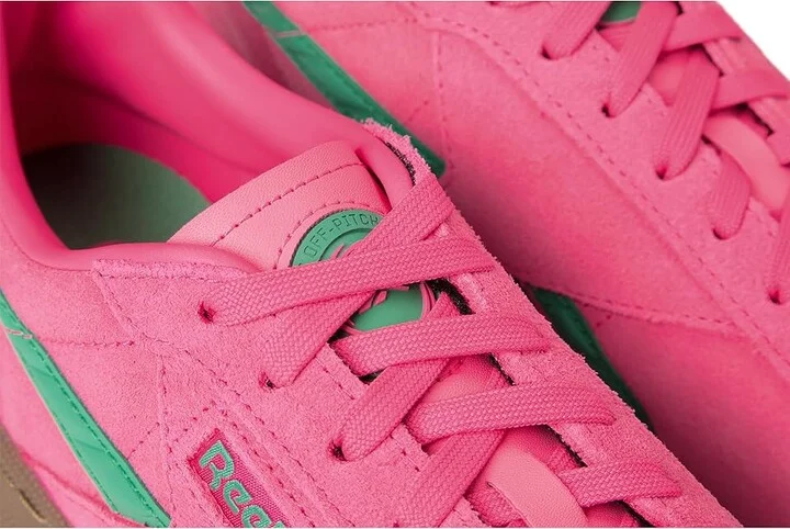 Reebok Lifestyle Club C Grounds UK Women's Shoes Atomicpink/Upgrade Green/Gum : 7 B - Medium, Suede - Image 7