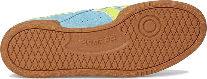 Reebok Lifestyle Club C Grounds UK Women's Shoes Digital Blue/Solar Acid Yellow/Gum : 9 B - Medium, Suede - Image 3