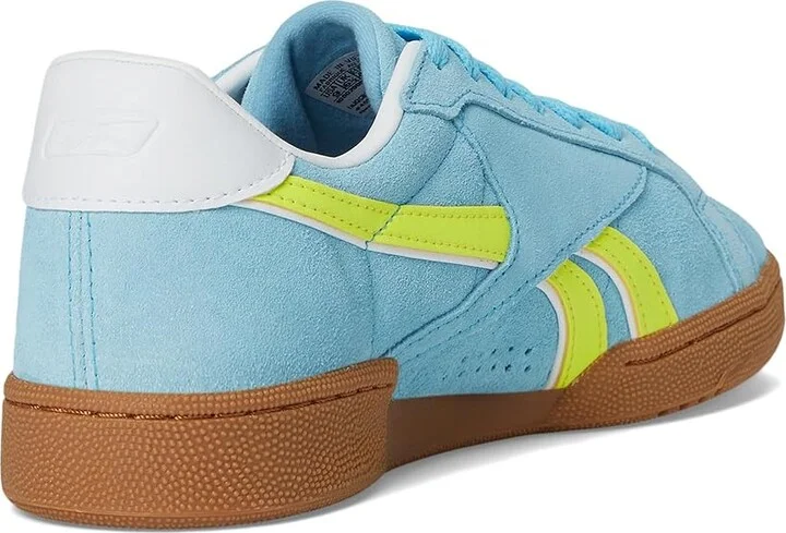 Reebok Lifestyle Club C Grounds UK Women's Shoes Digital Blue/Solar Acid Yellow/Gum : 9 B - Medium, Suede - Image 4