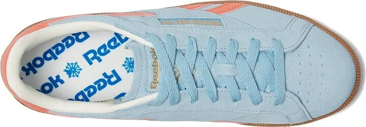 Reebok Lifestyle Club C Grounds UK Women's Shoes Soft Blue/Supercharged Coral/Gum : 5 B - Medium, Suede - Image 2