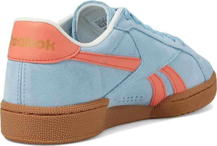 Reebok Lifestyle Club C Grounds UK Women's Shoes Soft Blue/Supercharged Coral/Gum : 5 B - Medium, Suede - Image 4