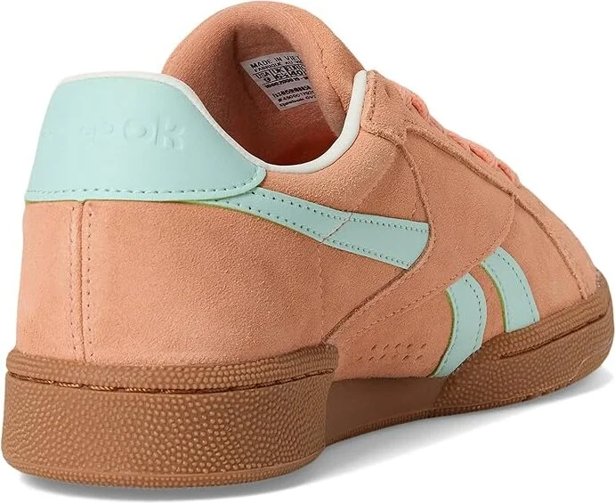 Reebok Lifestyle Club C Grounds UK Women's Shoes Sunkissed Orange/Glitch Aqua/Chalk : 7 B - Medium, Suede - Image 4