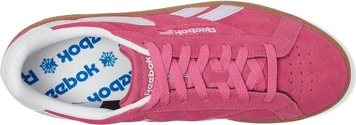 Reebok Lifestyle Club C Grounds UK Women's Shoes True Pink/Digital Gleam/Gum : 6 B - Medium, Suede - Image 2