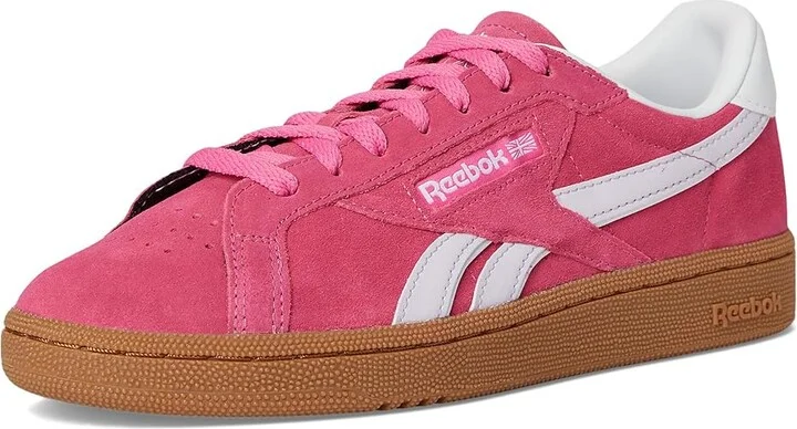 Reebok Lifestyle Club C Grounds UK Women's Shoes True Pink/Digital Gleam/Gum : 6 B - Medium, Suede - Image 5