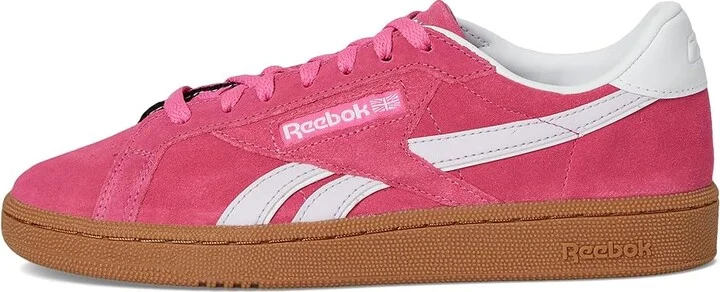 Reebok Lifestyle Club C Grounds UK Women's Shoes True Pink/Digital Gleam/Gum : 6 B - Medium, Suede - Image 6