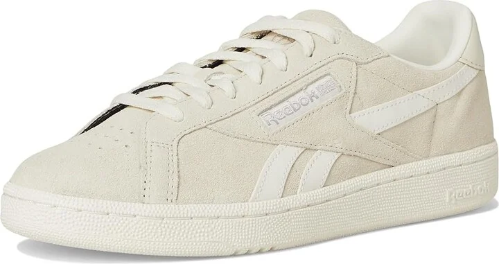 Reebok Lifestyle Club C Grounds UK Women's Shoes Vintage Chalk/Chalk/Sand : 6.5 B - Medium, Suede - Image 5