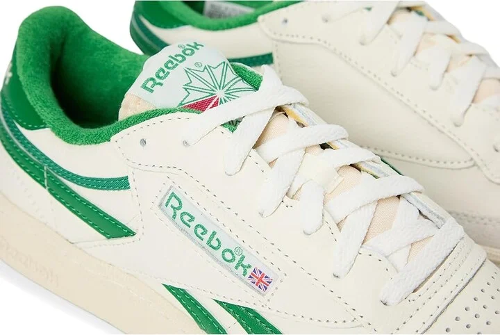 Reebok Lifestyle Club C Revenge Men's Shoes Chalk/White/Glen Green : 7.5 D - Medium, Synthetic/Leather - Image 7