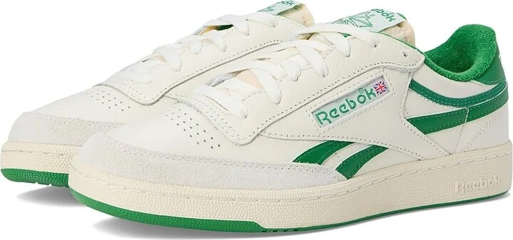 Reebok Lifestyle Club C Revenge Men's Shoes Chalk/White/Glen Green : 7.5 D - Medium, Synthetic/Leather
