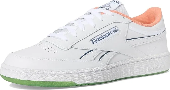 Reebok Lifestyle Club C Revenge Shoes White/Aiaqua/Sunkissed Orange : Men's 13 - Women's 14.5 Medium, Leather - Image 5