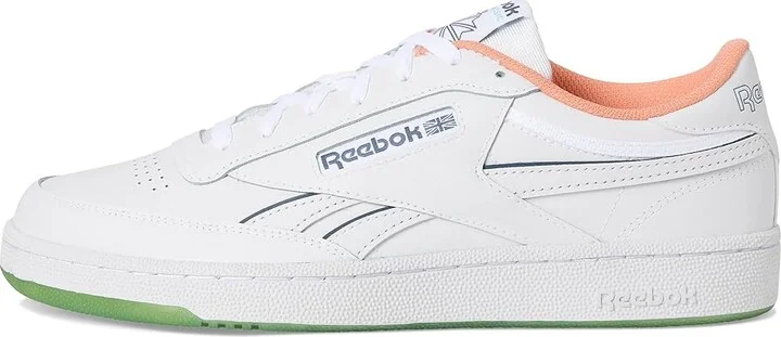 Reebok Lifestyle Club C Revenge Shoes White/Aiaqua/Sunkissed Orange : Men's 13 - Women's 14.5 Medium, Leather - Image 6