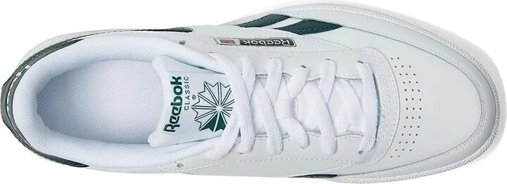Reebok Lifestyle Club C Revenge Shoes White/Collegiate Green/White : Men's 9.5 - Women's 11 Medium, Leather - Image 2