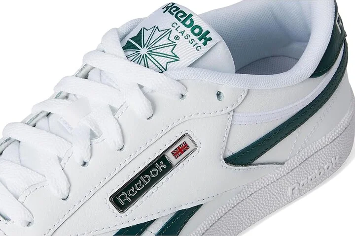Reebok Lifestyle Club C Revenge Shoes White/Collegiate Green/White : Men's 9.5 - Women's 11 Medium, Leather - Image 7