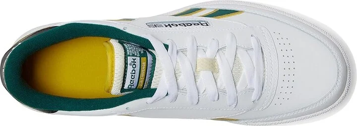 Reebok Lifestyle Club C Revenge Shoes White/Fierce Gold/Collegiate Green : Men's 8.5 - Women's 10 Medium, Leather - Image 2